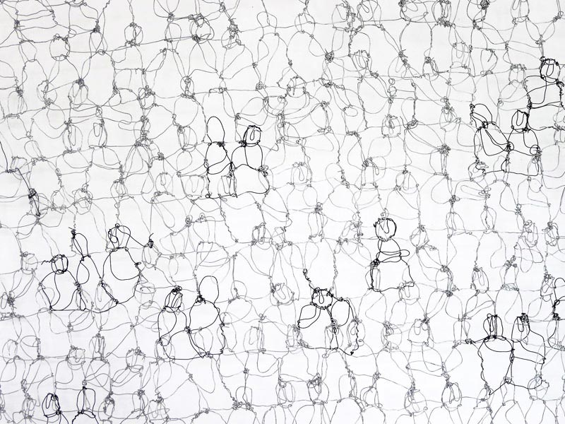 Wire Drawing, detail, wire, ca. 190 x 270 cm (flat surface), 2011