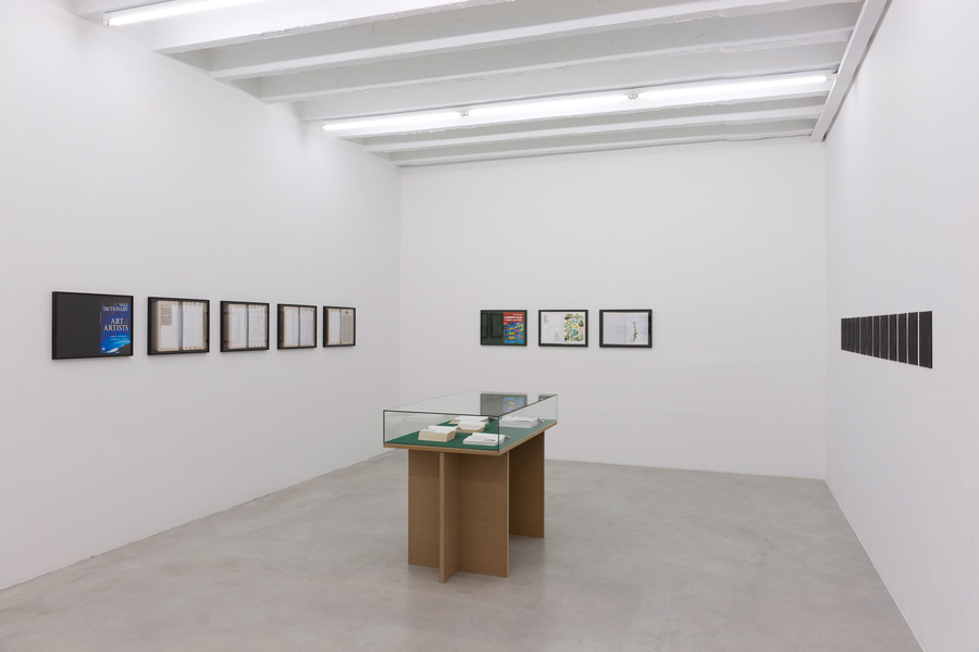 Goran Trbuljak: Monochrome & Monogram, exhibition view, Galerija Gregor Podnar, Berlin, 2011. Photo: Marcus Schneider
