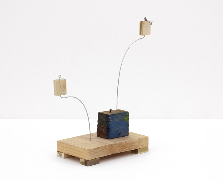 Untitled, wood, paint, wire, nail, hook and eye, 48 x 43 x 17 cm, 2012