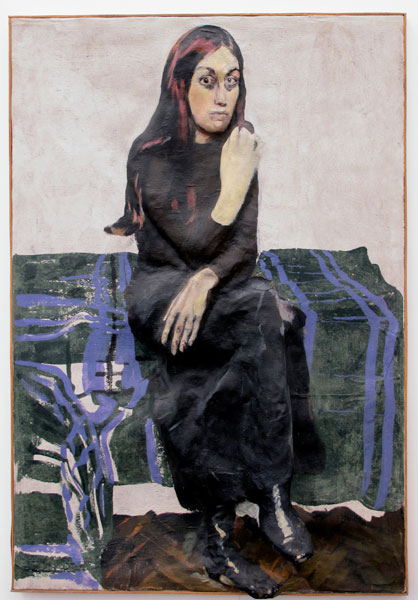 Mariuca Iosifescu, acrylic on canvas, wire (relief), 130 x 96 cm, 1974