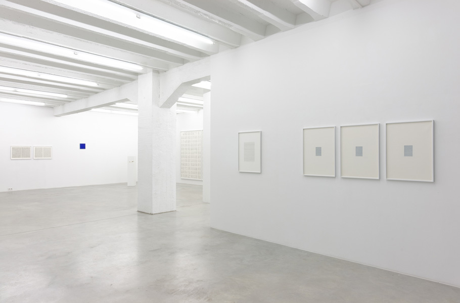 Irma Blank: Blank Archive, exhibition view, Galerija Gregor Podnar, Berlin, 2014. Photo: Marcus Schneider
