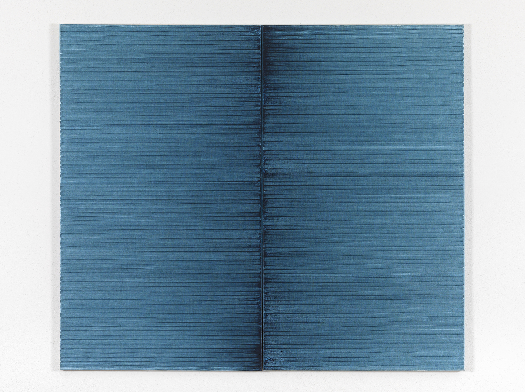 Radical Writings, Schrift-Atem-Zug, 21-8-88, acrylic on canvas, diptych, 120 x 70 cm each (120 x 140 cm overall), 1988