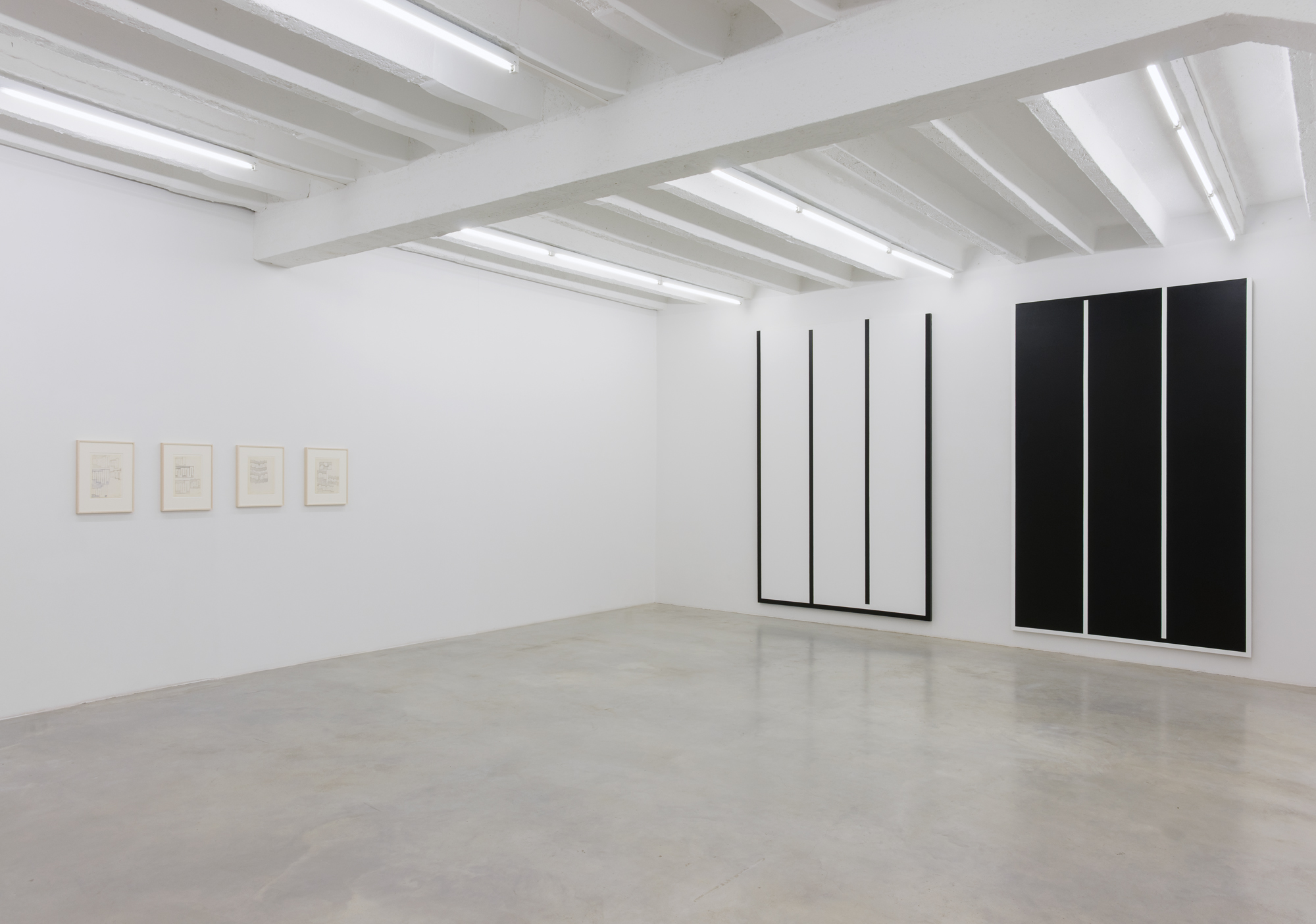 Julije Knifer, Elements, exhibition view, Galerija Gregor Podnar, Berlin, 2016. Photo: Marcus Schneider