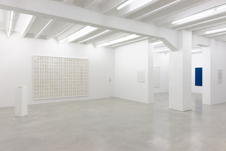 Irma Blank: Blank Archive, exhibition view, Galerija Gregor Podnar, Berlin, 2014. Photo: Marcus Schneider