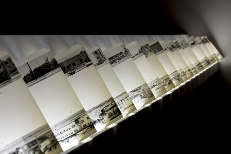 Ed Ruscha, Every Building on the Sunset Strip, detail, 1966. What If Time Stood Still?, exhibition view, Galerija Gregor Podnar, Ljubljana, 2014. Photo: Jaka Babnik
