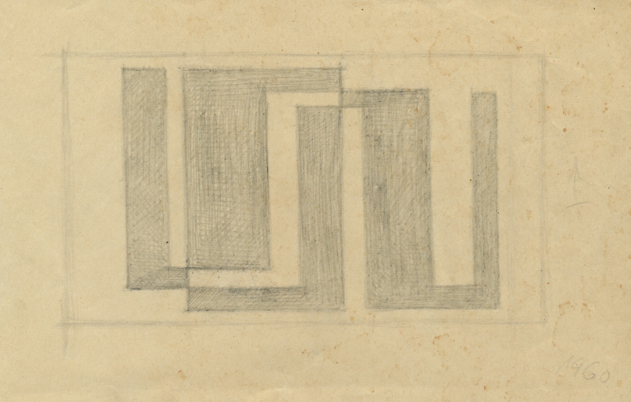 Untitled, pencil on paper, 12 x 19 cm, 1960