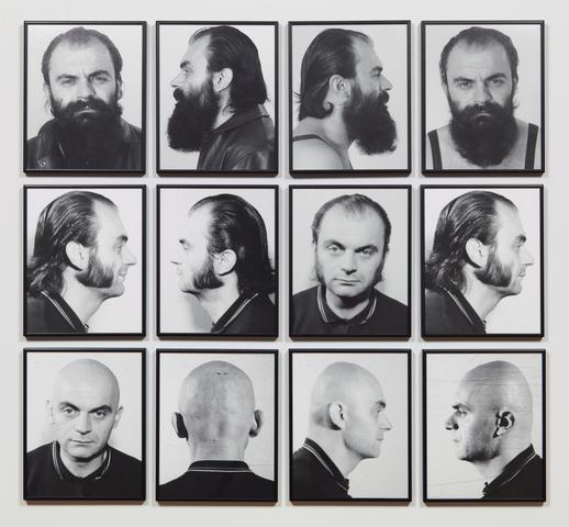 Heads, twelve b/w photographs, 30 x 24 cm each, 1970