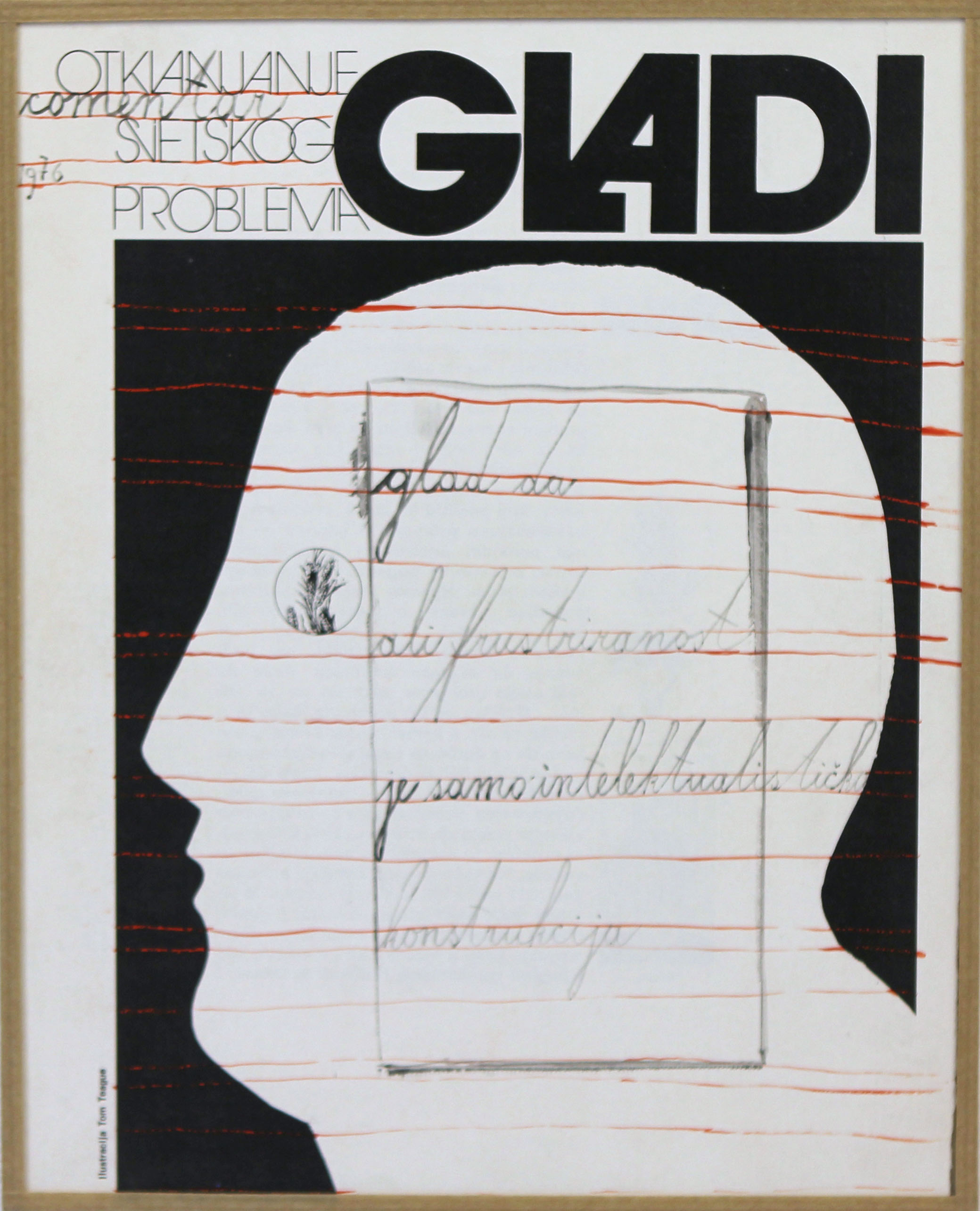 Comentar, tempera on printed paper, 27 x 21.7 cm, 1976 