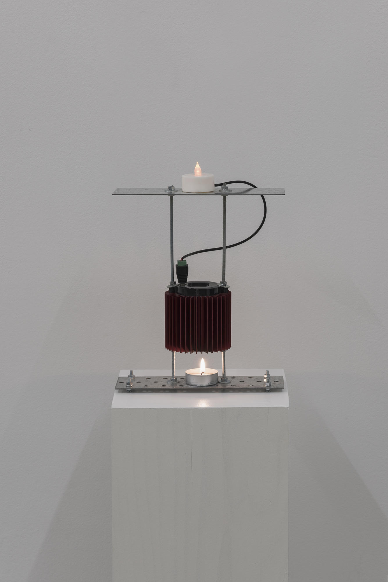 Vadim FISHKIN, Prometheus electronic (candle version), 2013, candle, thermoelectric generator, electric candle, 30 x 20 x 6 cm